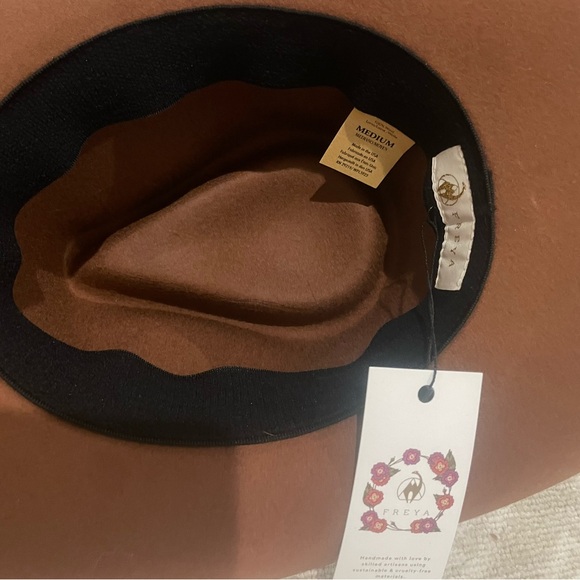 Freya Brown Wide-Brim Fedora Hat main image 6